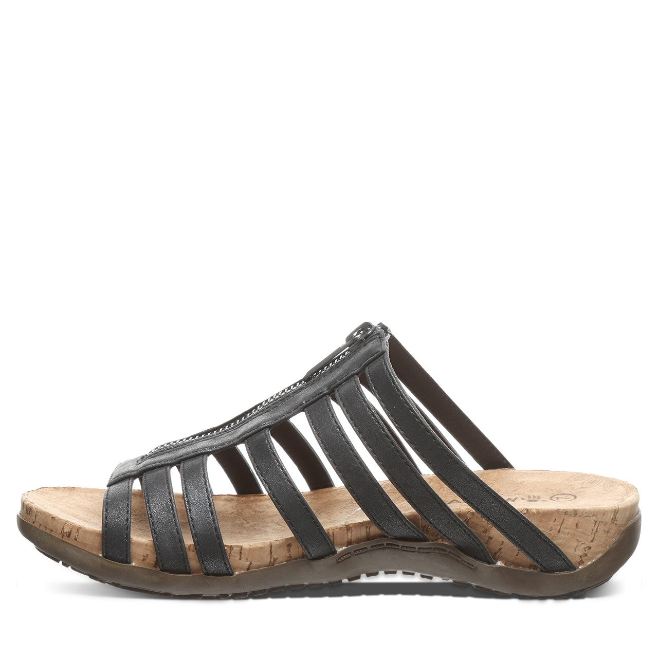 Bearpaw Sabrina Women's Faux Leather Upper Sandals - 2897W Bearpaw- 011 - Black - Side View