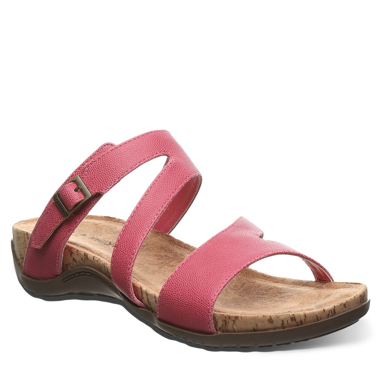 Bearpaw Teresa Women's Faux Leather Upper Sandals - 2898W Bearpaw- 652 - Pink - Profile View