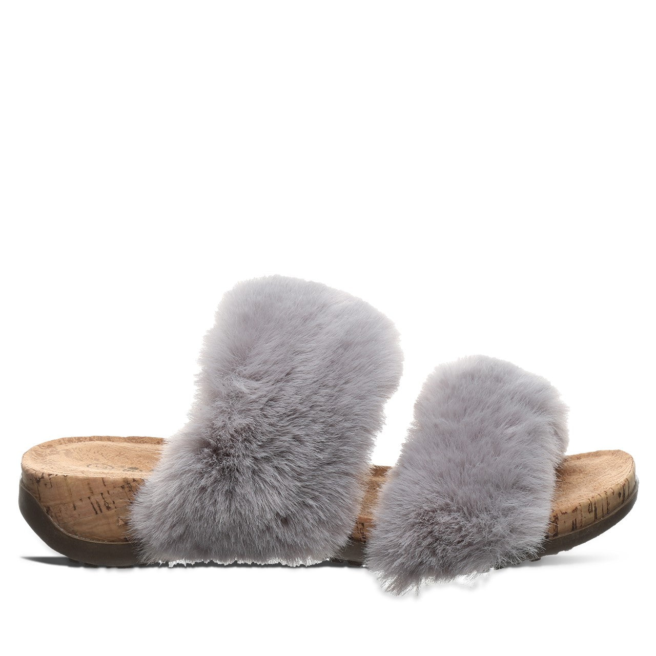 Bearpaw Analia Women's Faux Fur Upper Sandals - 2900W Bearpaw- 051 - Gray Fog - View