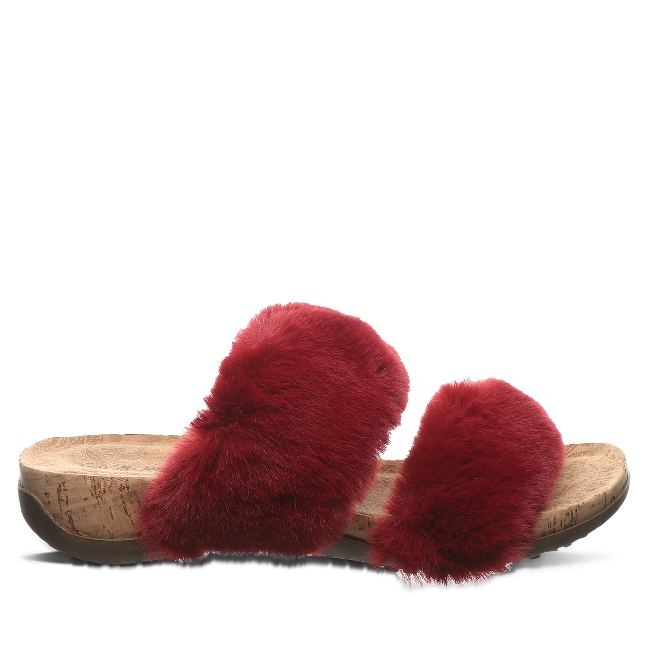 Bearpaw Analia Women's Faux Fur Upper Sandals - 2900W Bearpaw- 624 - Beet - View