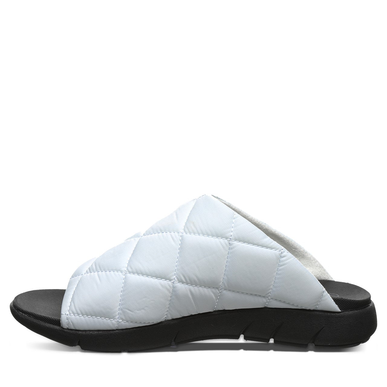 Bearpaw Audrey Women's Quilted Nylon Uppe Sandals - 2902W Bearpaw- 010 - White - Side View