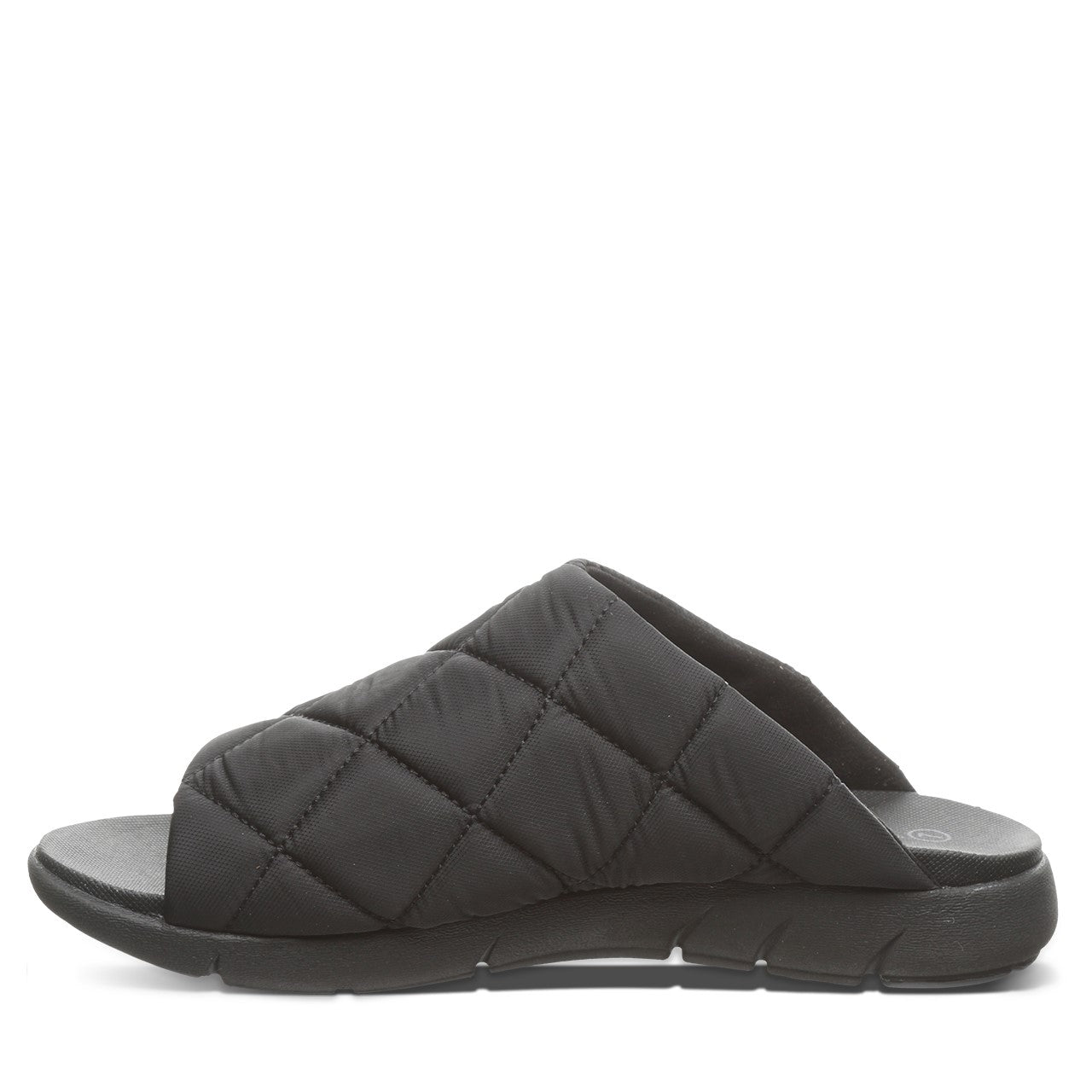 Bearpaw Audrey Women's Quilted Nylon Uppe Sandals - 2902W Bearpaw- 011 - Black - Side View