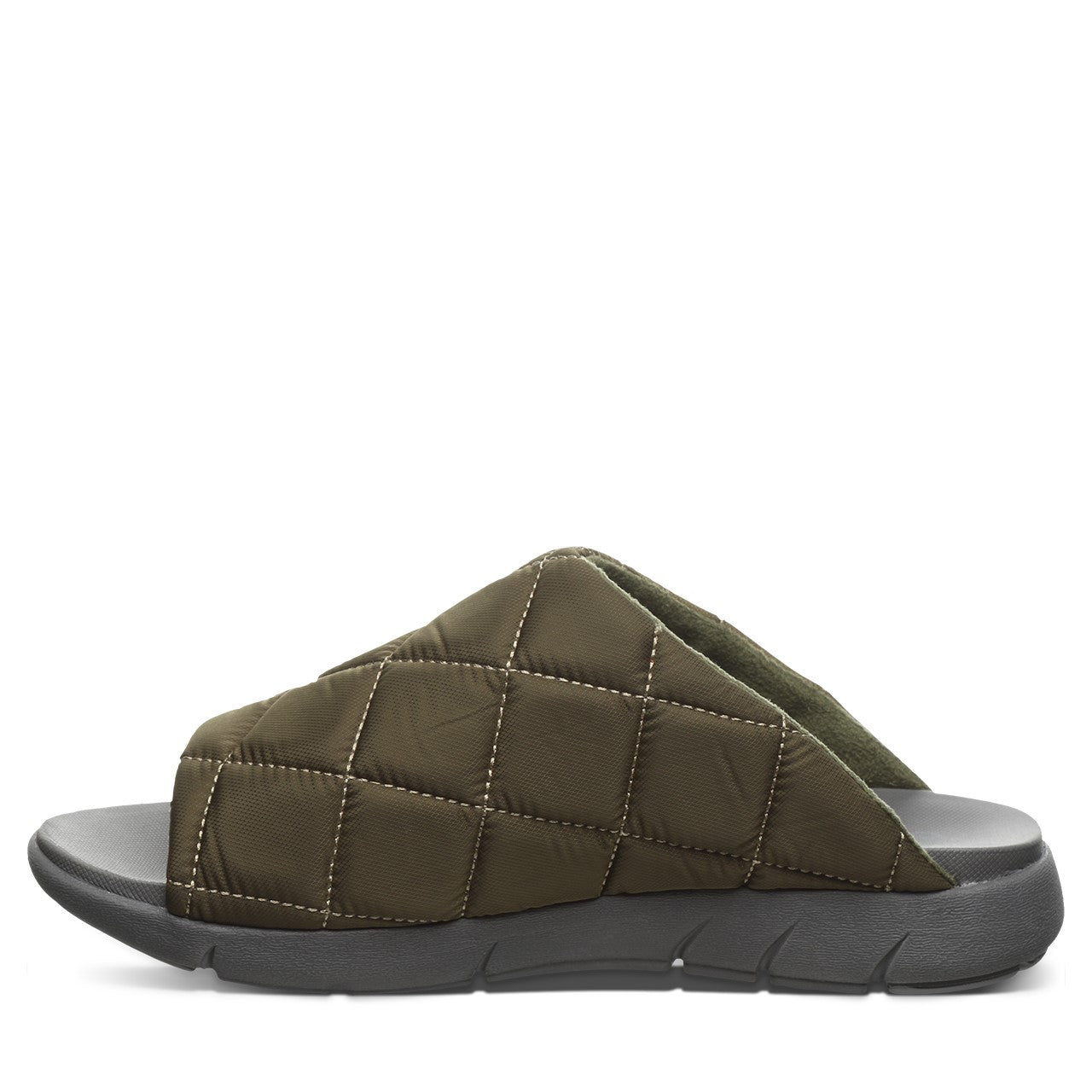 Bearpaw Audrey Women's Quilted Nylon Uppe Sandals - 2902W Bearpaw- 416 - Olive - Side View