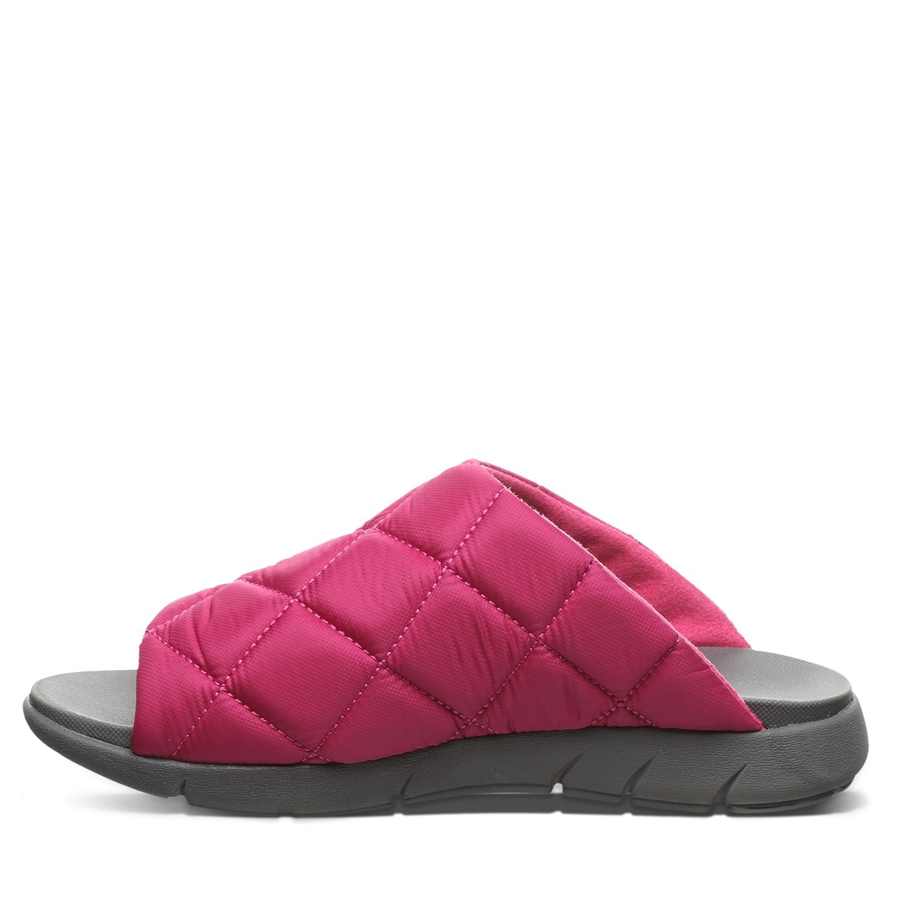 Bearpaw Audrey Women's Quilted Nylon Uppe Sandals - 2902W Bearpaw- 675 - Magenta - Side View