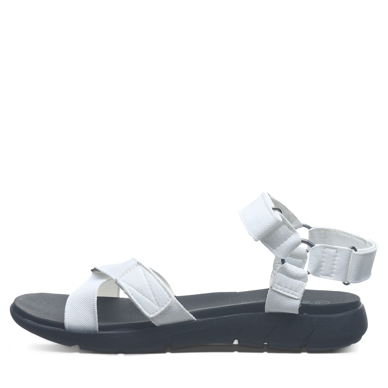 Bearpaw Becca Women's Webbing Tape/micro Sandals - 2904W Bearpaw- 010 - White - Side View