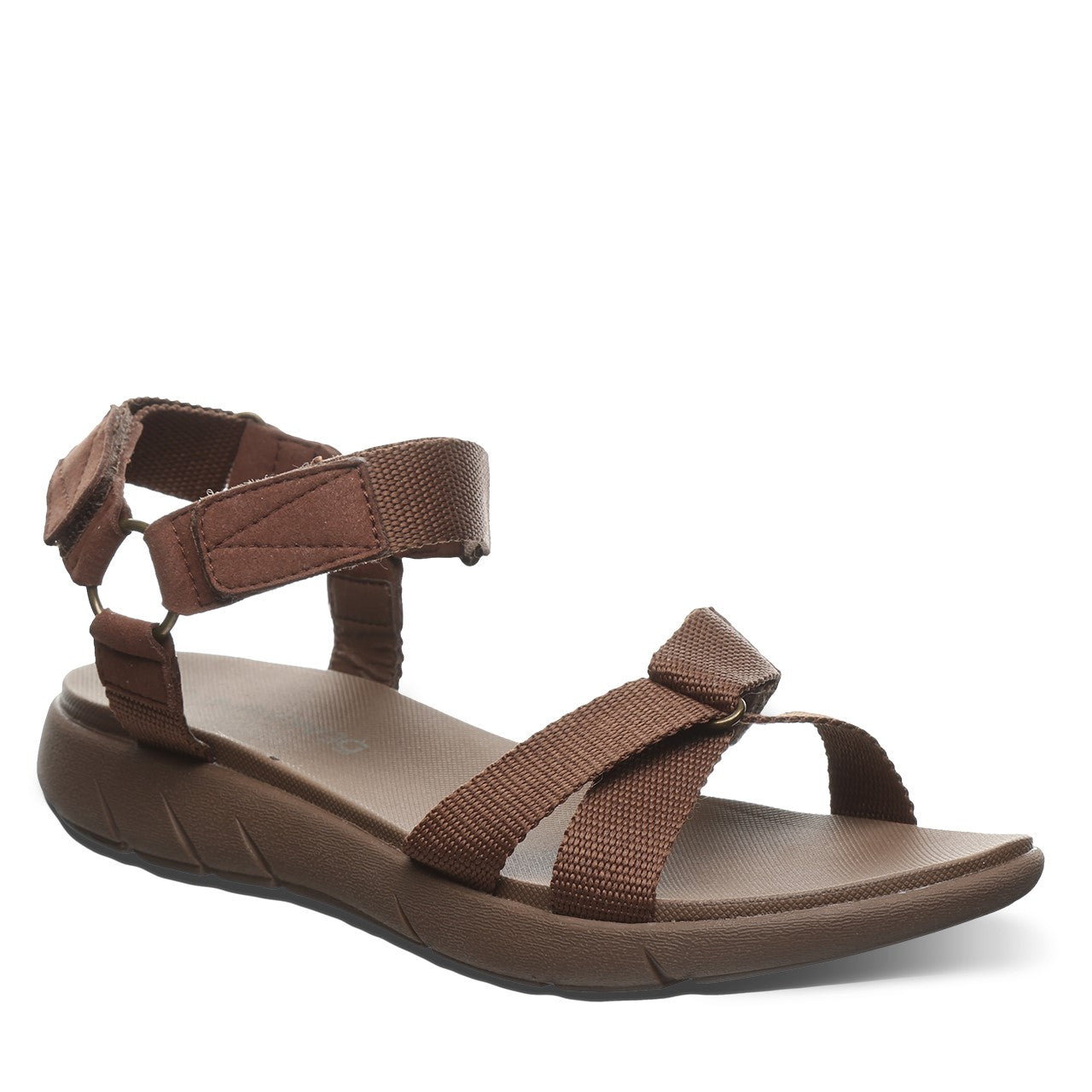 Bearpaw Becca Women's Webbing Tape/micro Sandals - 2904W Bearpaw- 214 - Brown - Profile View