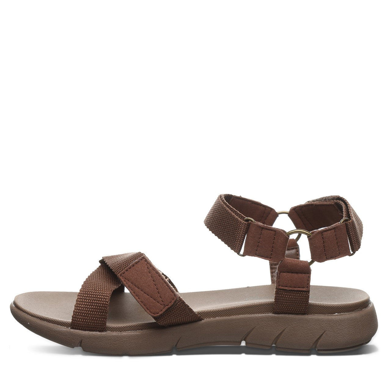 Bearpaw Becca Women's Webbing Tape/micro Sandals - 2904W Bearpaw- 214 - Brown - Side View