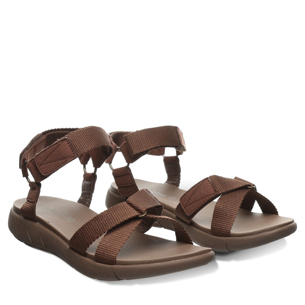Bearpaw Becca Women's Webbing Tape/micro Sandals - 2904W Bearpaw- 214 - Brown - 8