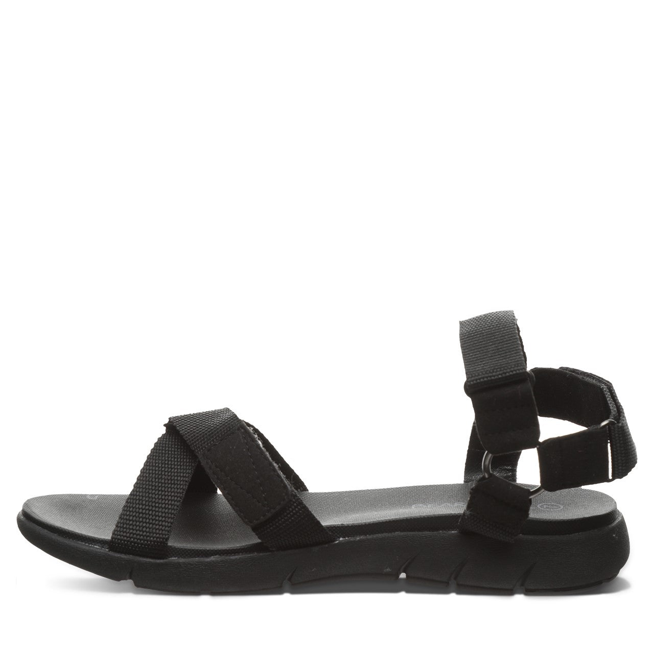 Bearpaw Becca Women's Webbing Tape/micro Sandals - 2904W Bearpaw- 884 - Black/black - Side View