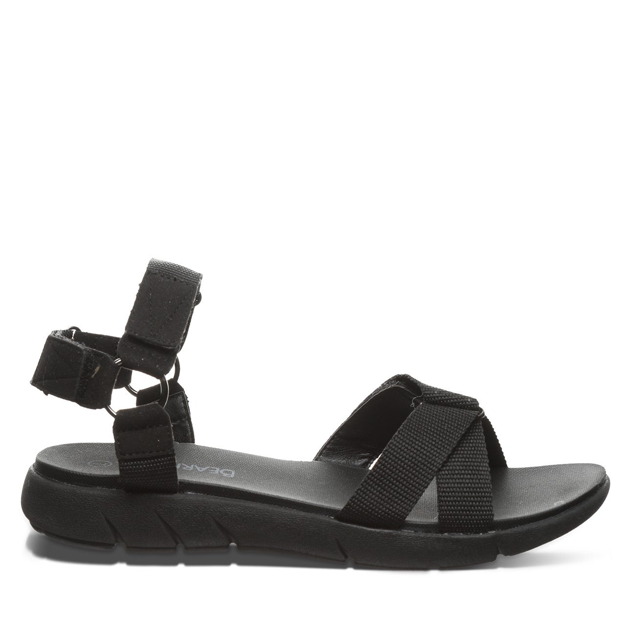 Bearpaw Becca Women's Webbing Tape/micro Sandals - 2904W Bearpaw- 884 - Black/black - View