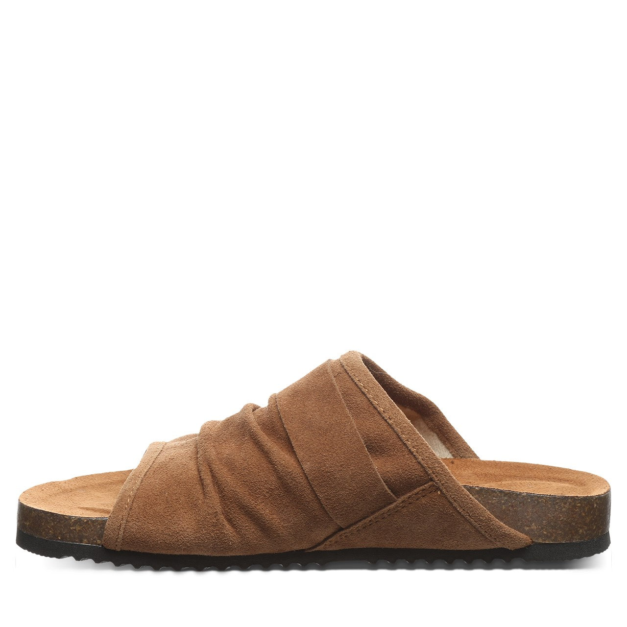 Bearpaw Lillie Women's Cow Suede Upper Sandals - 2907W Bearpaw- 220 - Hickory - Side View