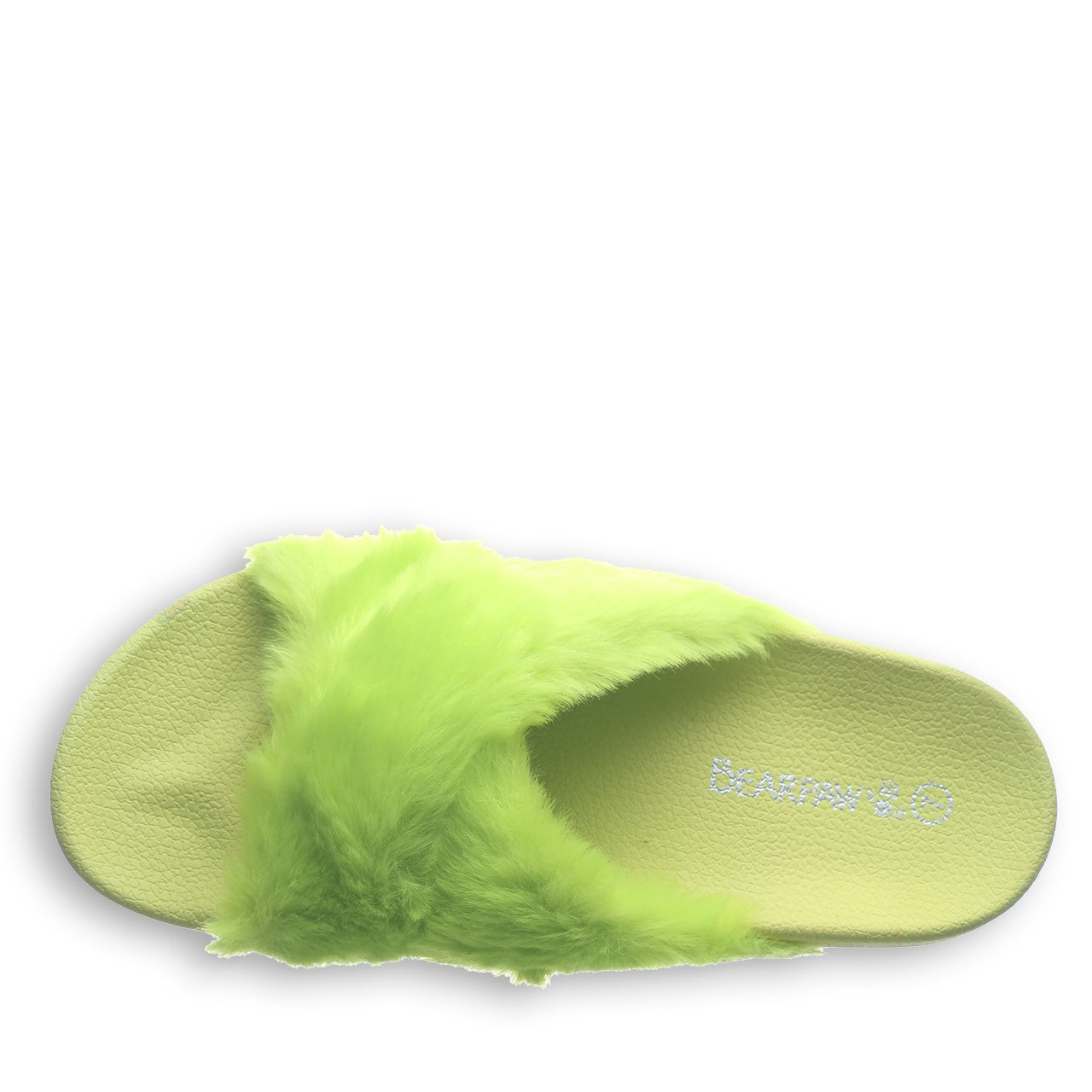 Bearpaw Lauryn Women's Faux Fur Upper Sandals - 2909W Bearpaw- 320 - Acid Lime - View