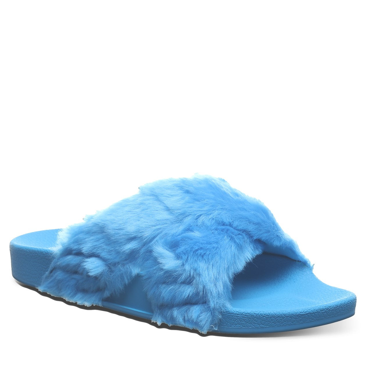 Bearpaw Lauryn Women's Furry Slide Sandals - 2909W in Blue