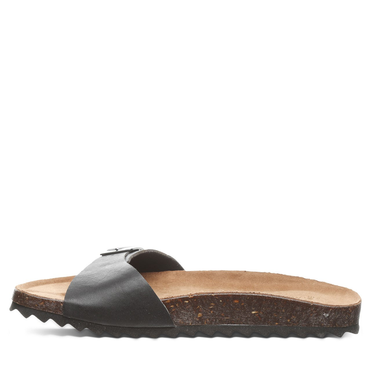 Bearpaw Ava Women's Leather Upper Sandals - 2924W Bearpaw- 011 - Black - Side View