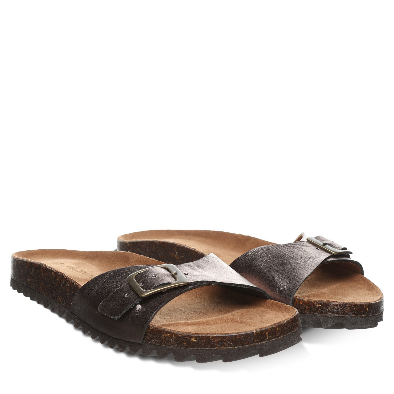 Bearpaw Ava Women's Leather Upper Sandals - 2924W Bearpaw- 017 - Gunmetal - 8