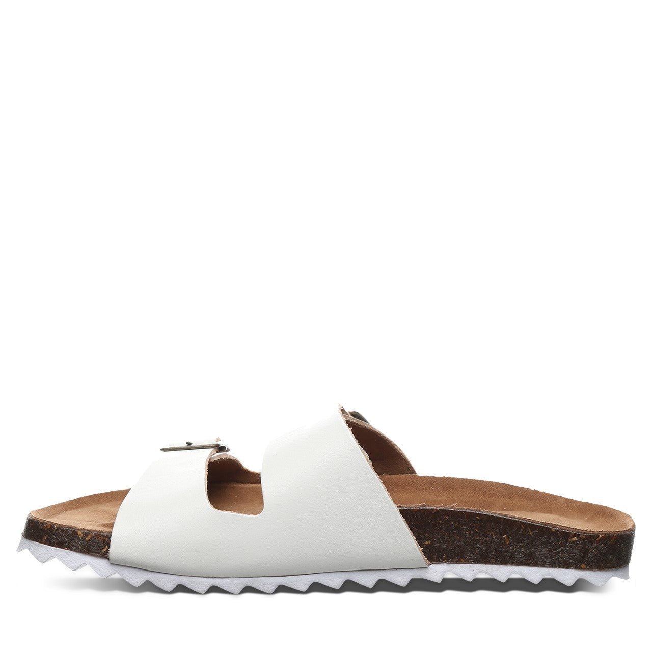 Bearpaw Julieta Women's Leather Upper Sandals - 2925W Bearpaw- 010 - White - Side View