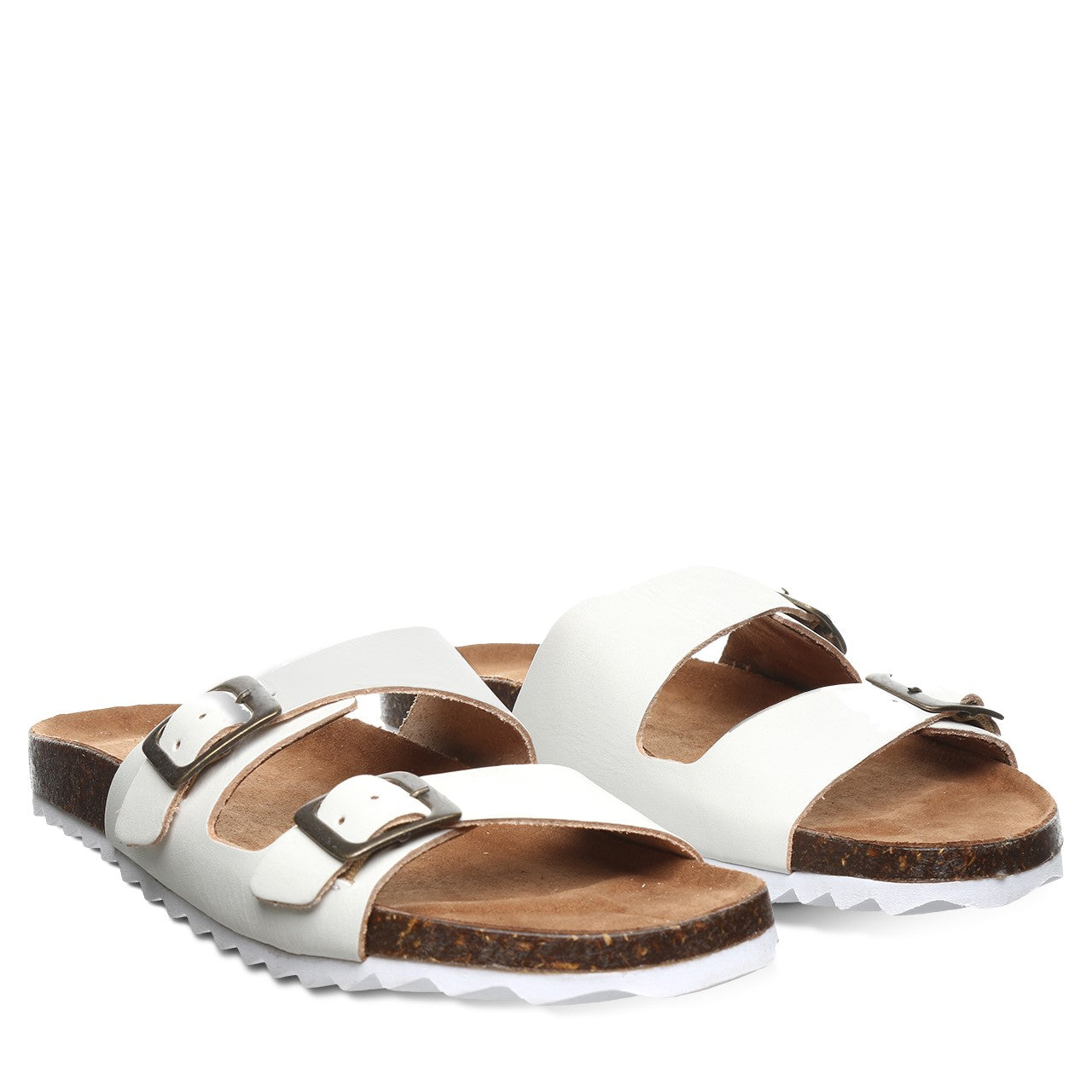 Bearpaw Julieta Women's Leather Upper Sandals - 2925W Bearpaw- 010 - White - 8