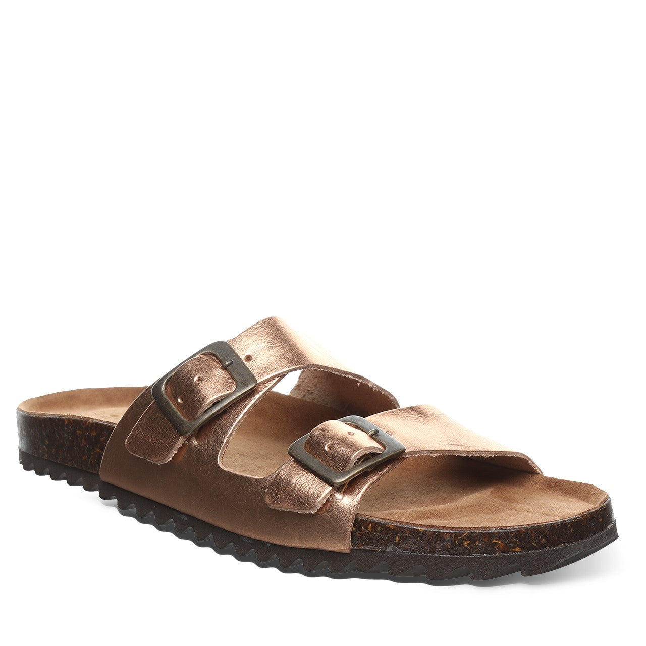 Bearpaw Julieta Women's Leather Upper Sandals - 2925W Bearpaw- 092 - Rose Gold - Profile View