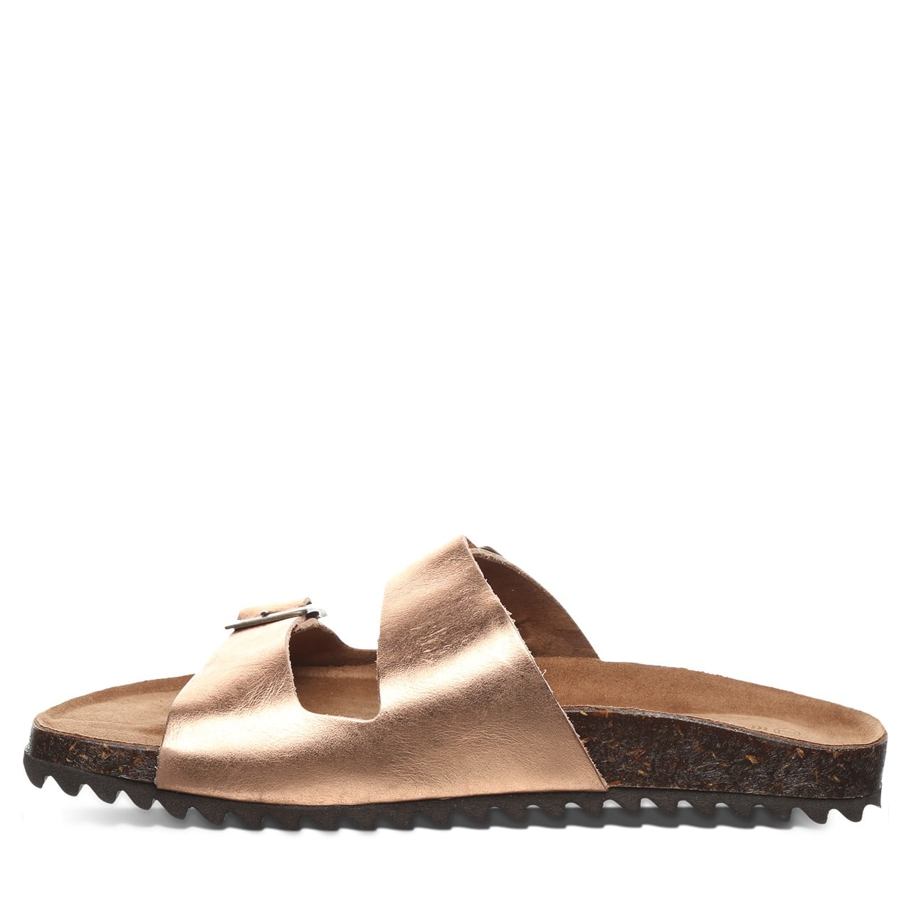 Bearpaw Julieta Women's Leather Upper Sandals - 2925W Bearpaw- 092 - Rose Gold - Side View