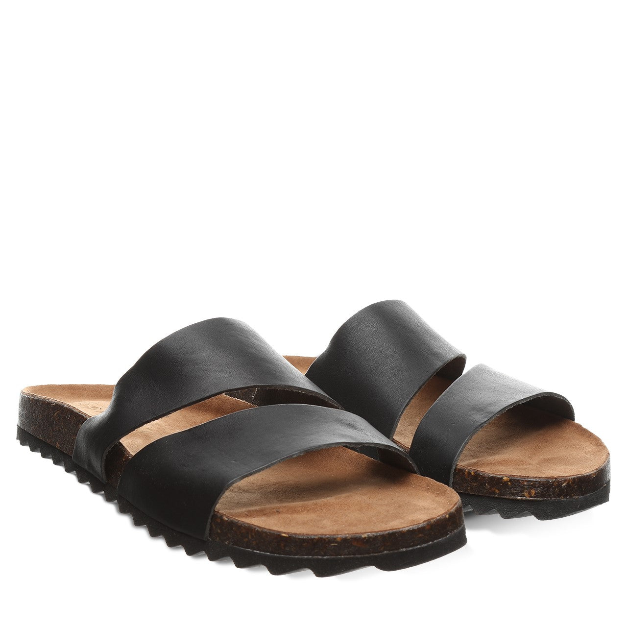 Bearpaw Mia Women's Leather Upper Sandals - 2926W Bearpaw- 011 - Black - 8