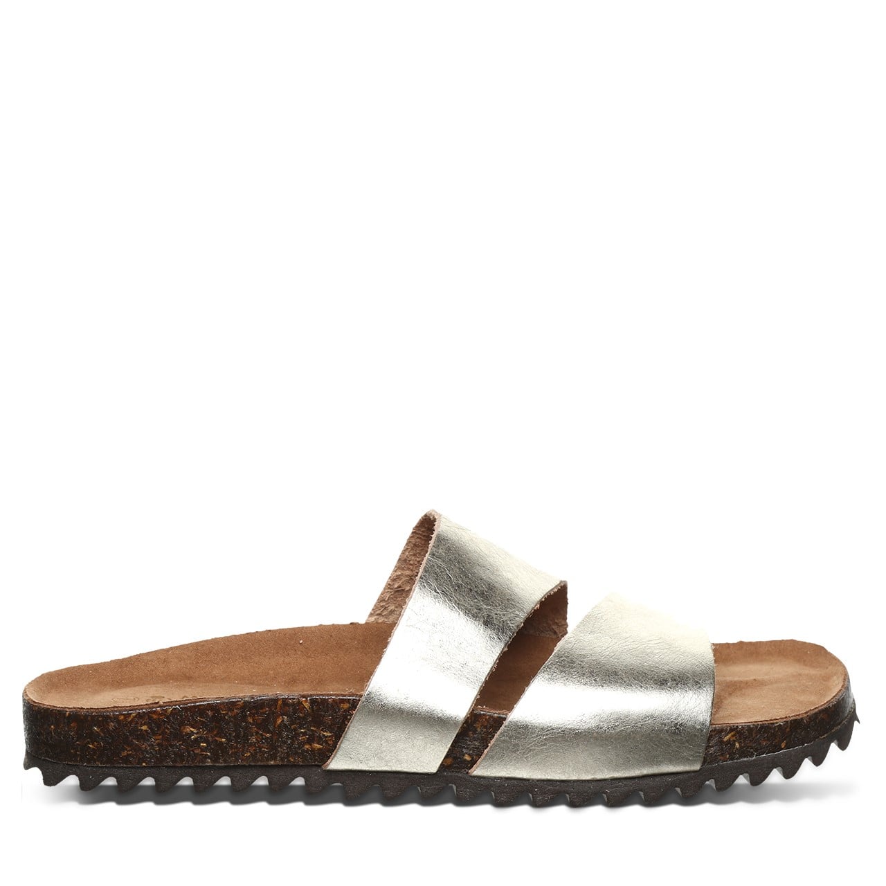 Bearpaw Mia Women's Leather Upper Sandals - 2926W Bearpaw- 041 - Champagne - View