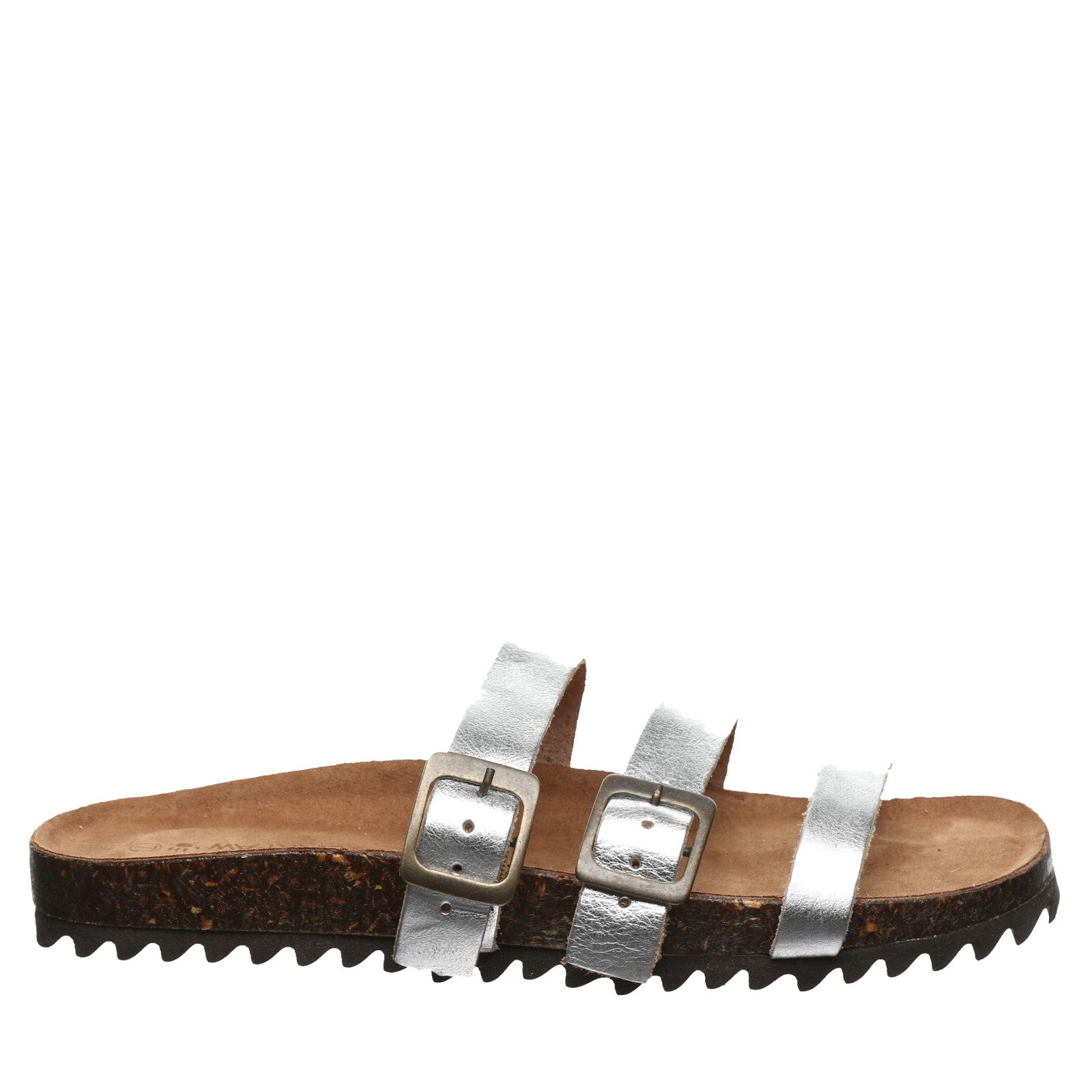 Bearpaw Mercedes Women's Leather Upper Sandals - 2927W Bearpaw- 019 - Silver - View