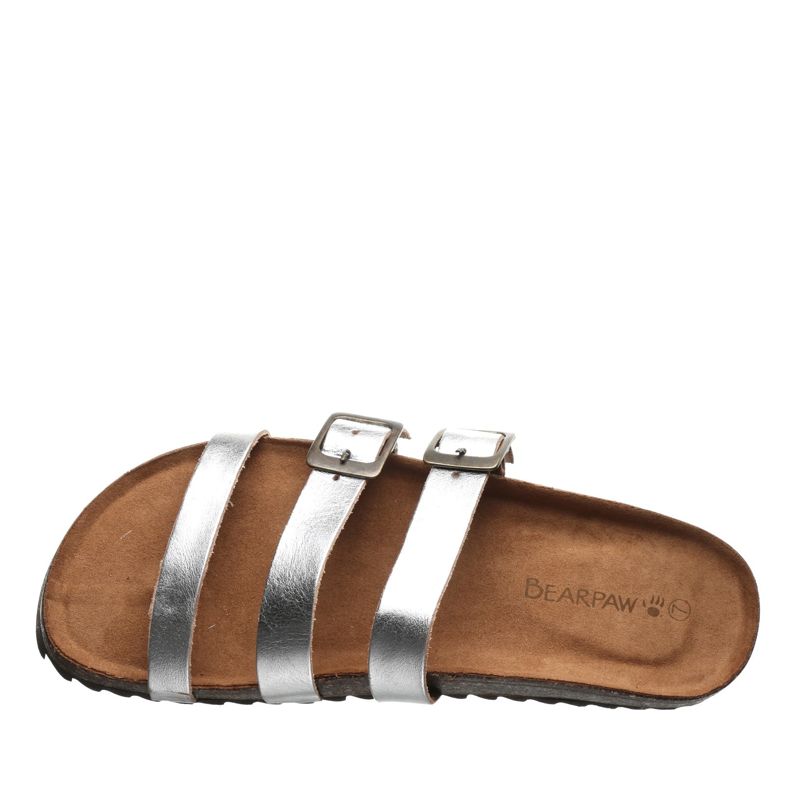 Bearpaw Mercedes Women's Leather Upper Sandals - 2927W Bearpaw- 019 - Silver - View