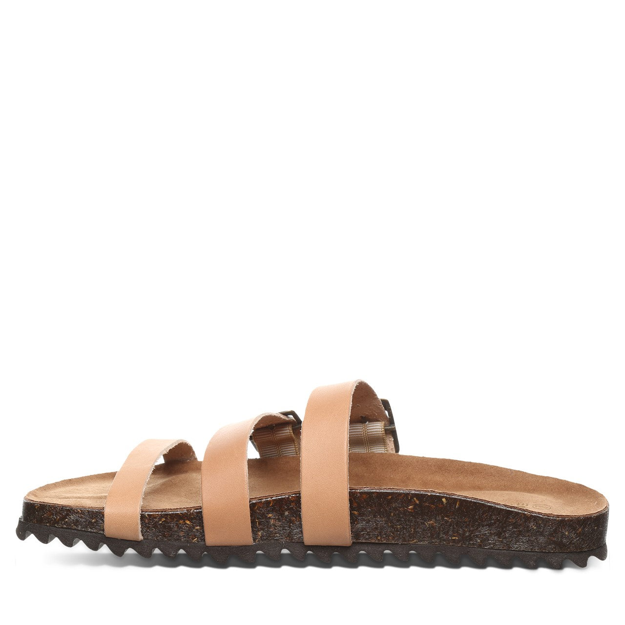 Bearpaw Mercedes Women's Leather Upper Sandals - 2927W Bearpaw- 262 - Luggage - Side View