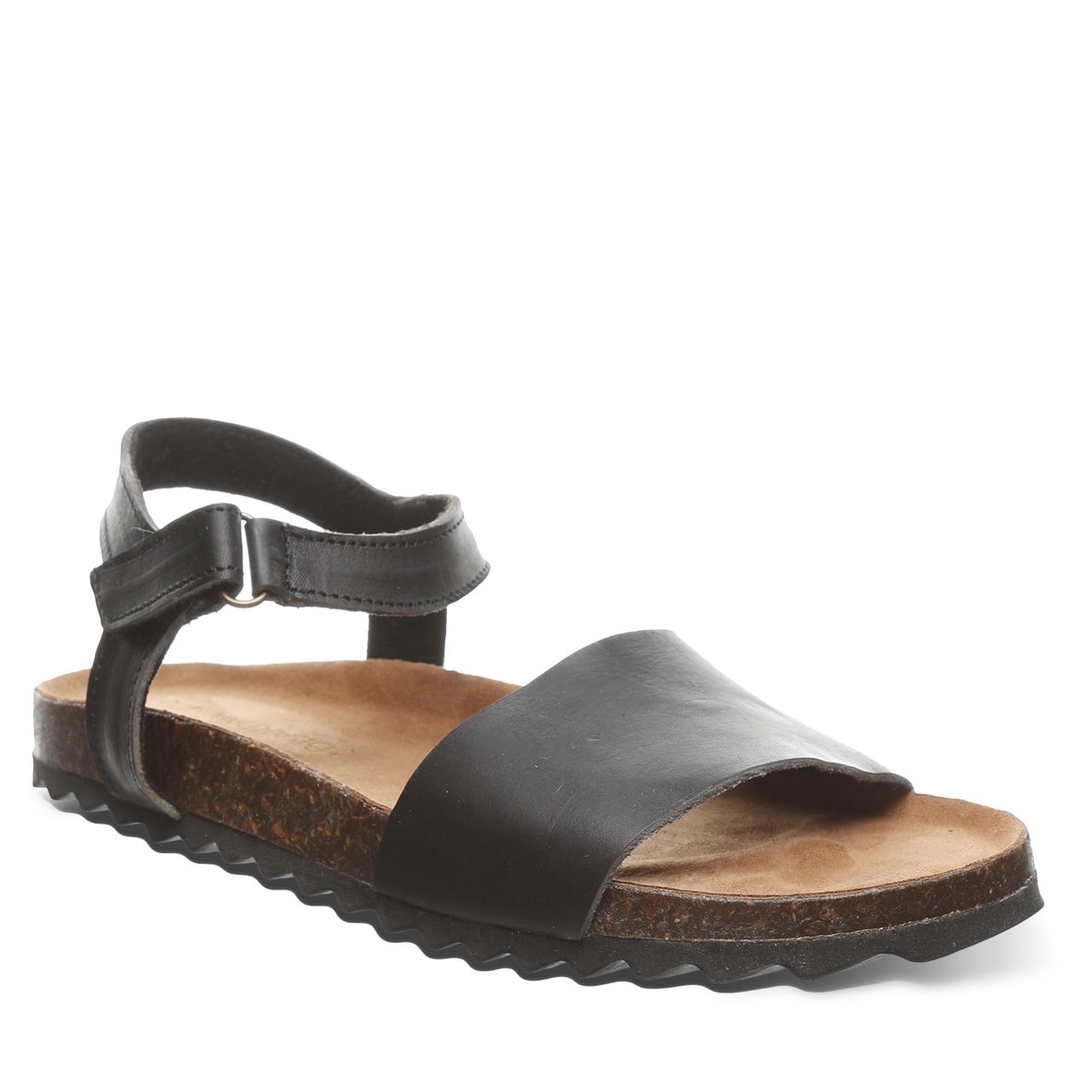 Bearpaw Alma Women's Leather Upper Sandals - 2928W Bearpaw- 011 - Black - Profile View