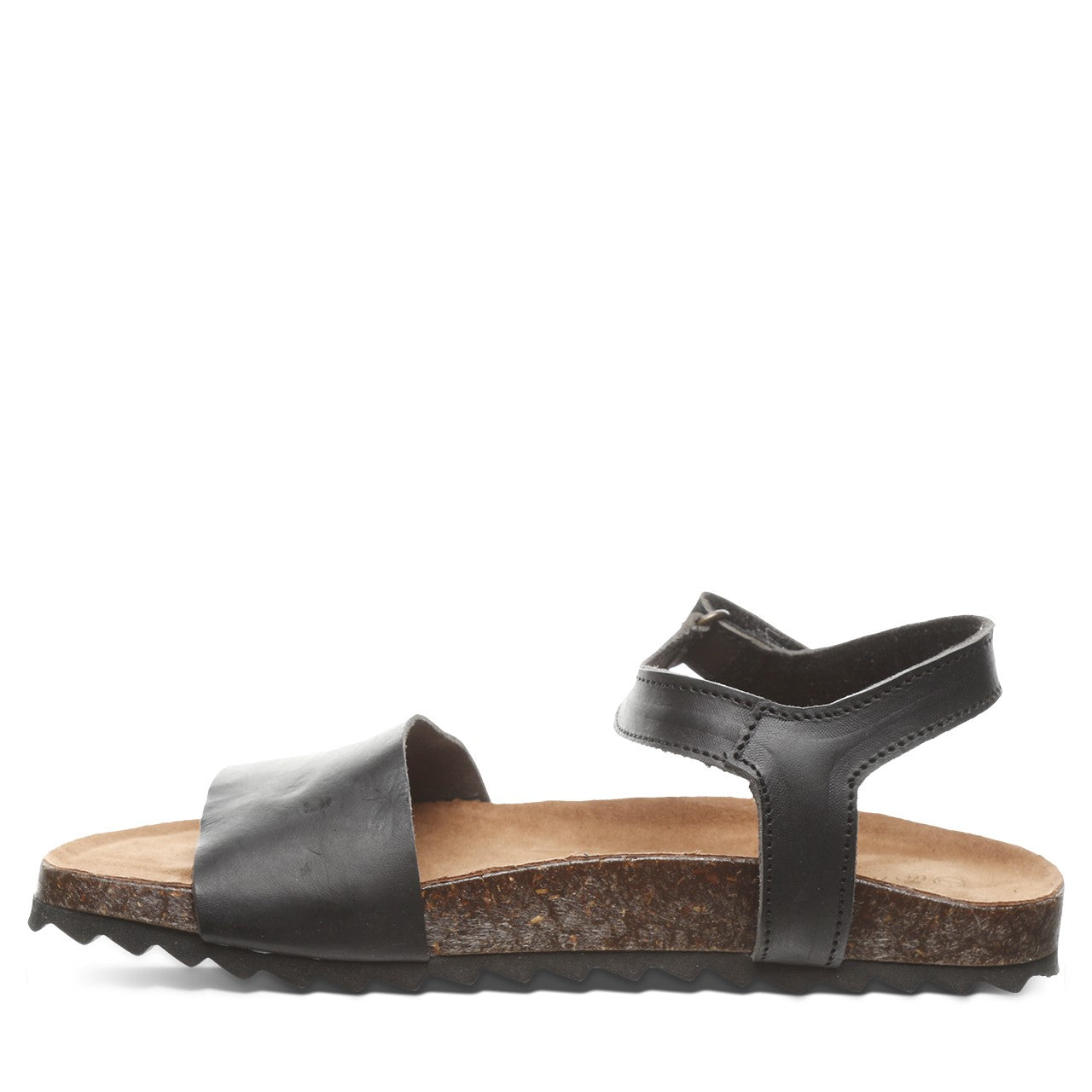 Bearpaw Alma Women's Leather Upper Sandals - 2928W Bearpaw- 011 - Black - Side View