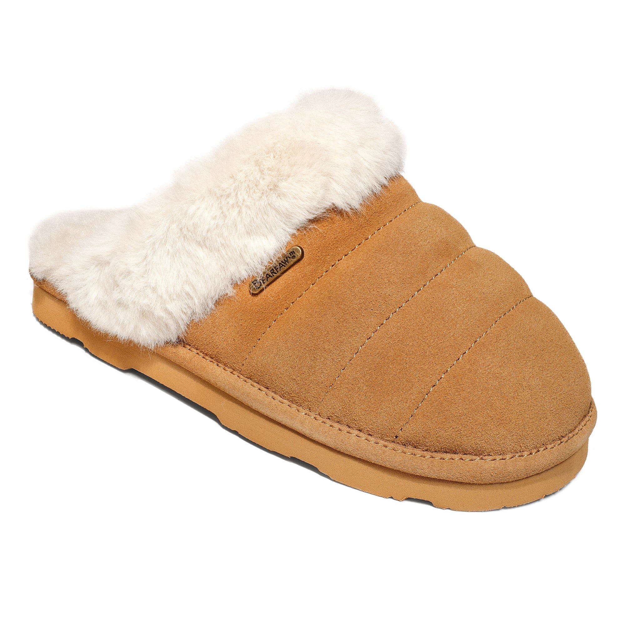 Bearpaw Women's Loki Style Quilted Slippers - 3053W Jordyn - Cozy Indoor/Outdoor House Shoe in Iced Coffee