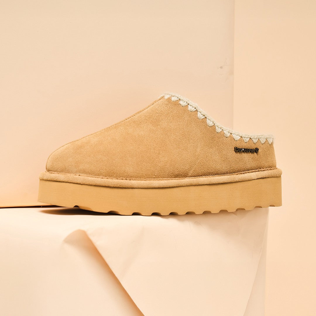 Bearpaw CROCHET MARTIS Women's Slippers - 3306W - Iced Coffee - lifestyle view