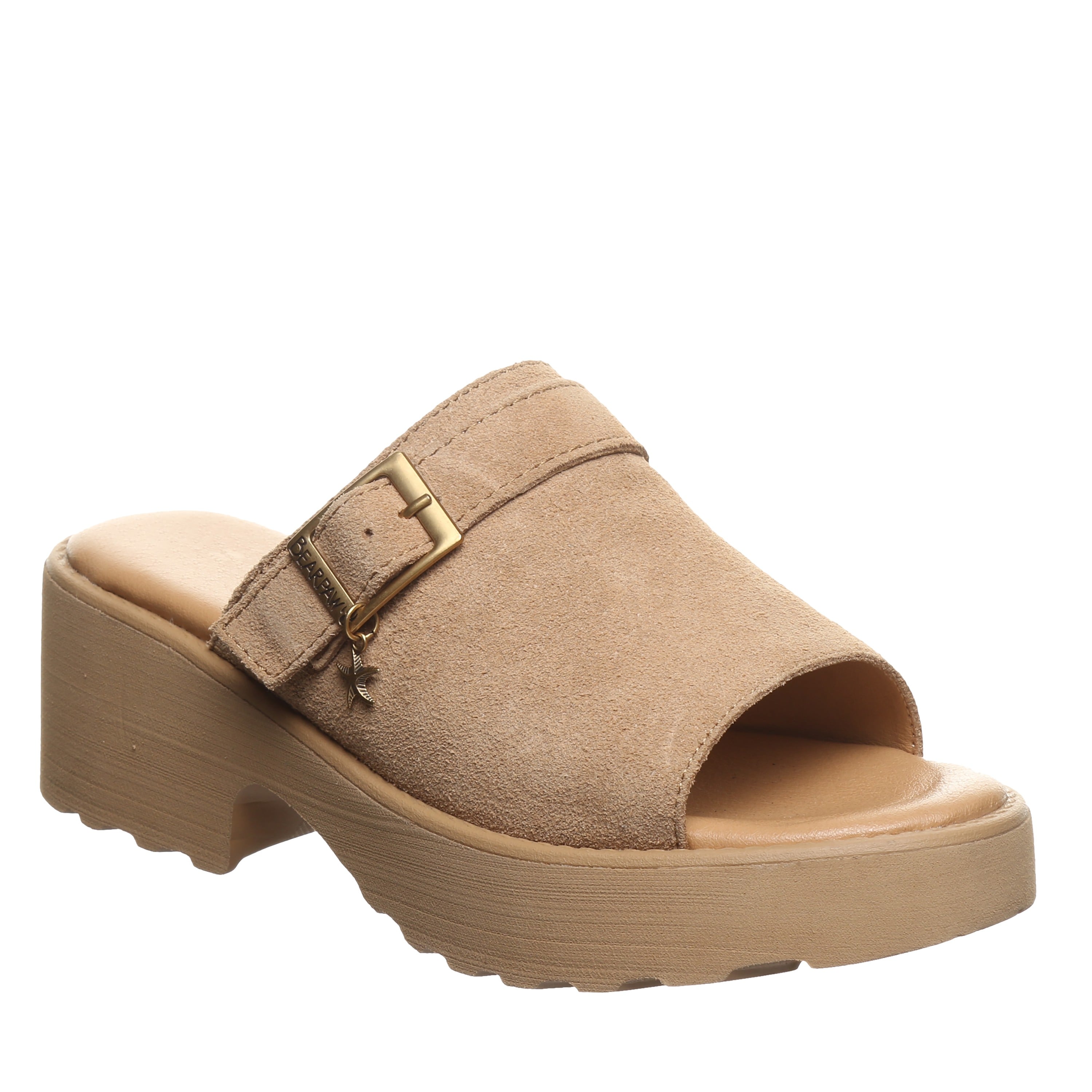 Bearpaw Frances 3422w Women's Comfort Platform Clog Shoes in Toffee