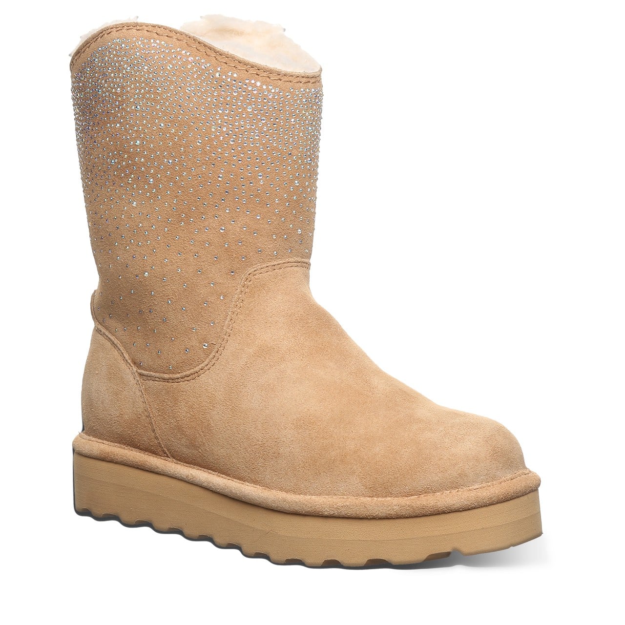 Bearpaw Glam Platform Lo Women's Winter Boots - 3118w in Iced Coffee Solid