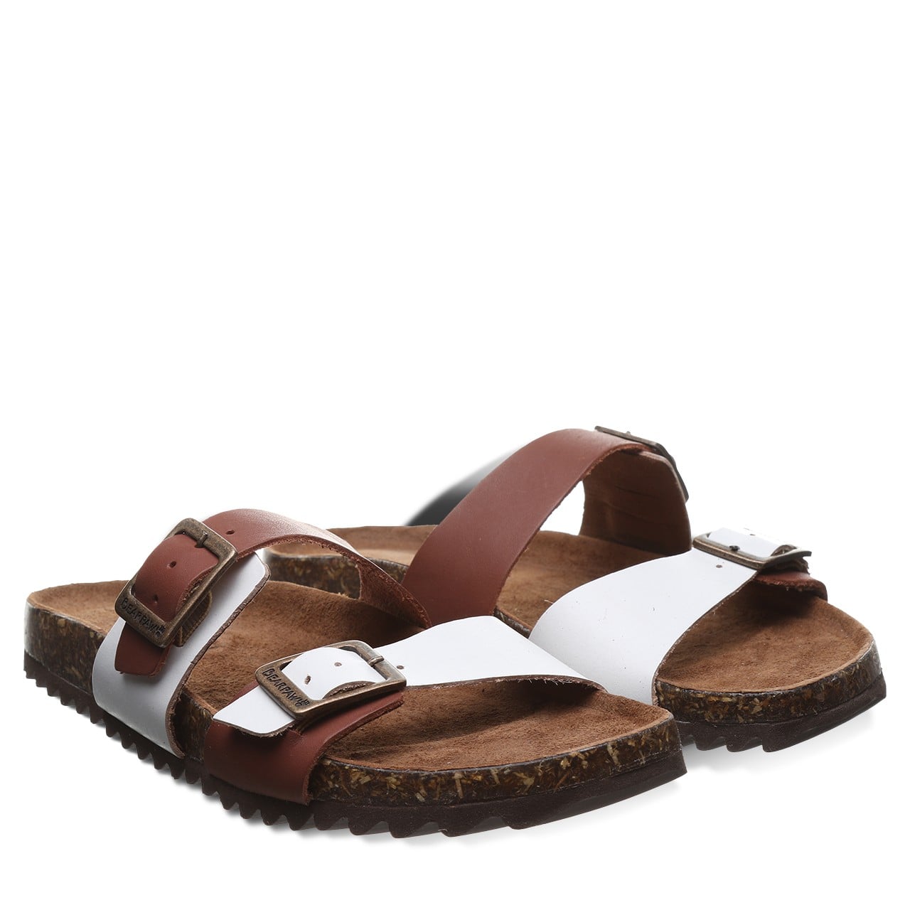 Bearpaw JULIETA II Women's Sandals - 3005W - Saddle/white - pair view