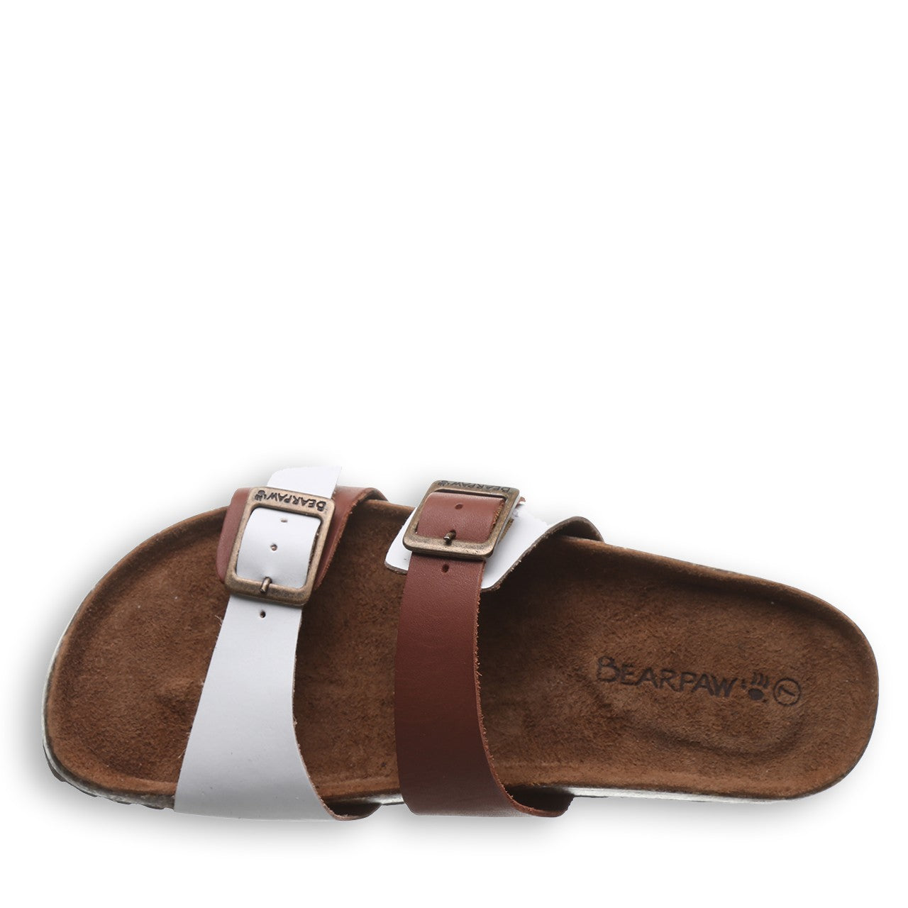 Bearpaw JULIETA II Women's Sandals - 3005W - Saddle/white - top view