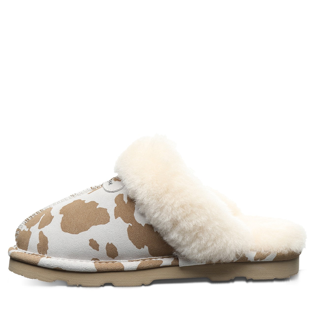 Bearpaw LOKI EXOTIC Women's Slippers - 2772W - Tan Cow Print - side view