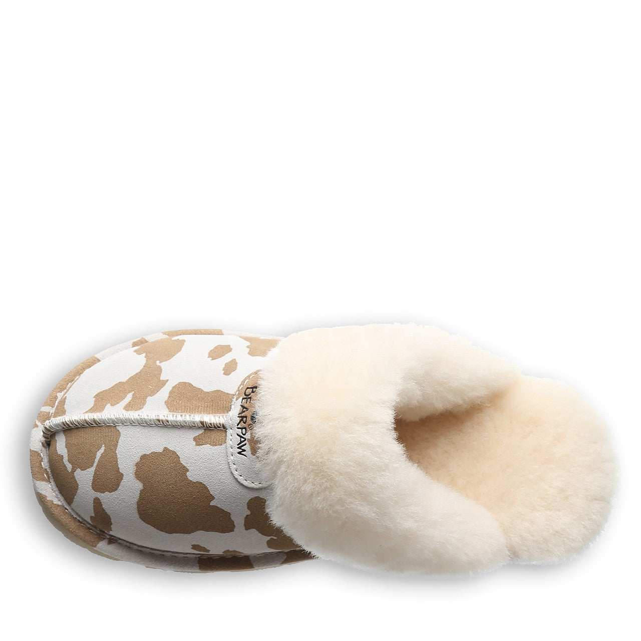 Bearpaw LOKI EXOTIC Women's Slippers - 2772W - Tan Cow Print - top view