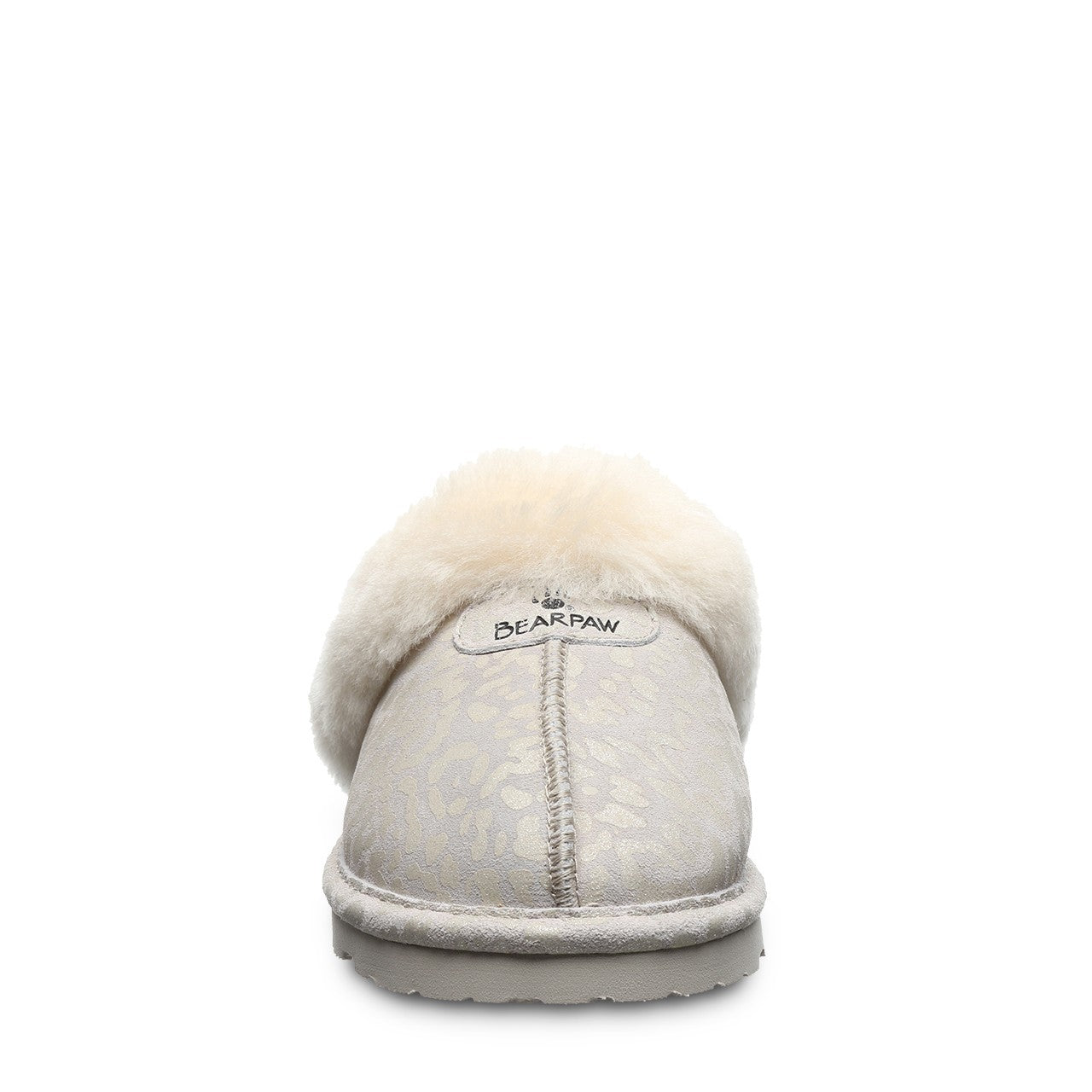 Bearpaw LOKI EXOTIC Women's Slippers - 2772W - Winter White Leopard Glitter - front view