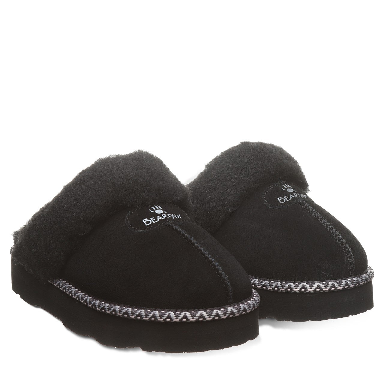 Bearpaw LOKI PLATFORM LO DECO Women's Slippers - 3191W - Black - pair view