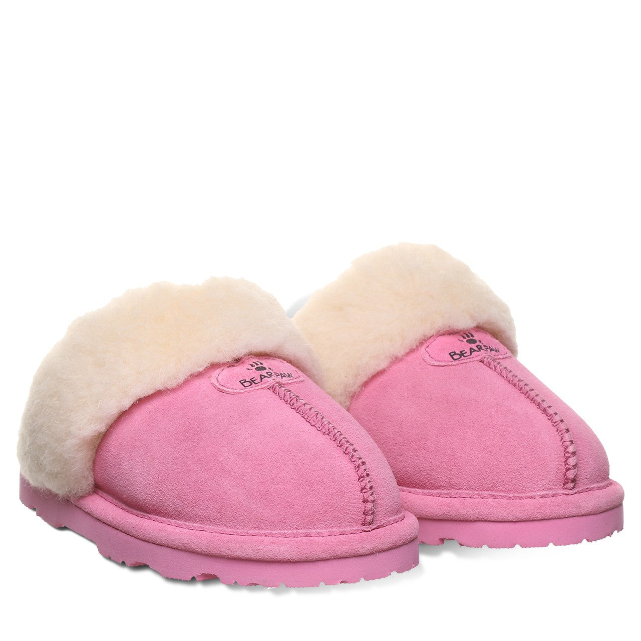 Bearpaw LOKI YOUTH Youth's Slippers - 671Y - Azalea Pink - pair view