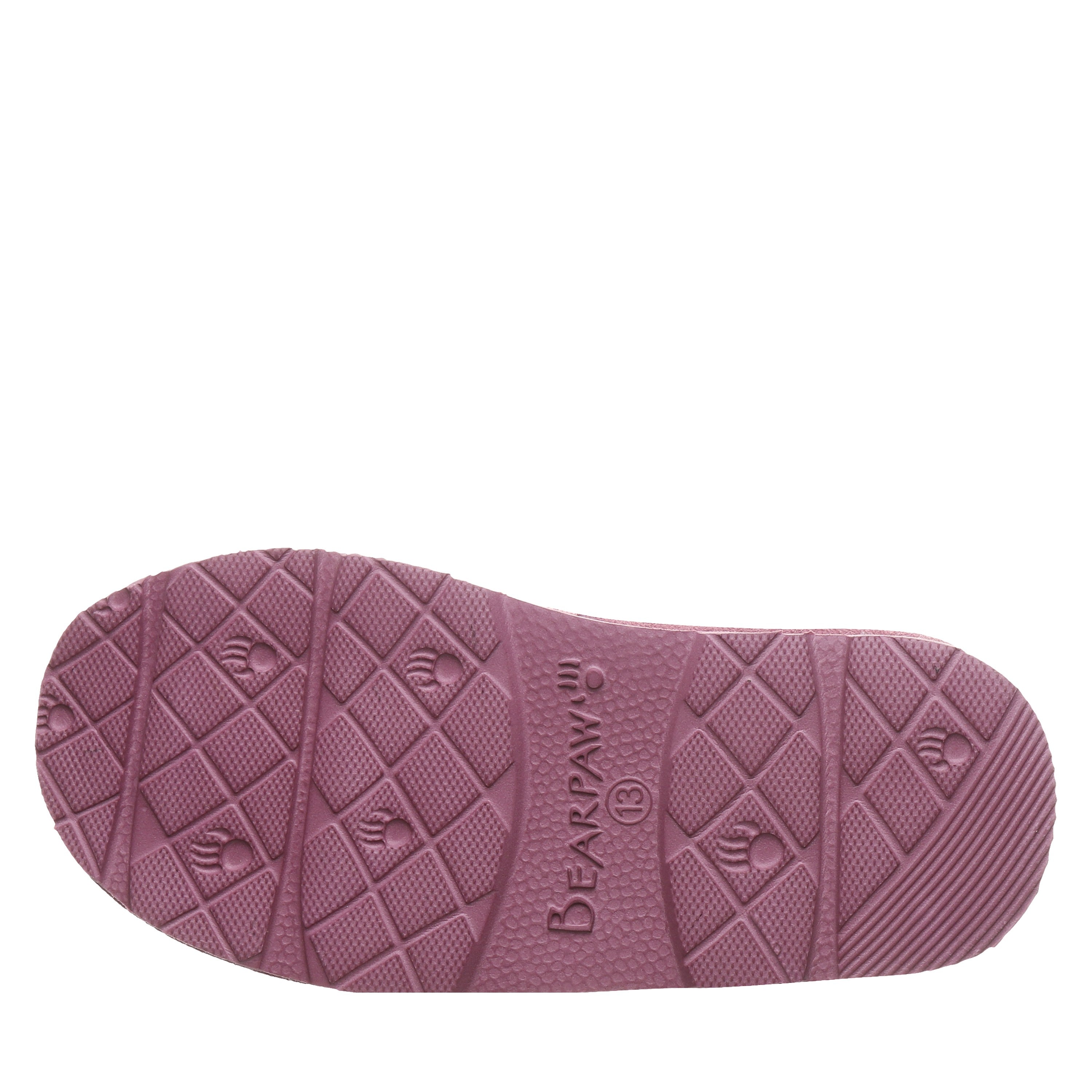 Bearpaw LOKI YOUTH Youth's Slippers - 671Y - Dusky Orchid - bottom view