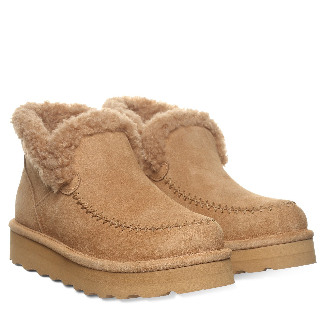 Bearpaw MAEVE PLATFORM LO Women's Boots - 3120W - Iced Coffee Solid - pair view