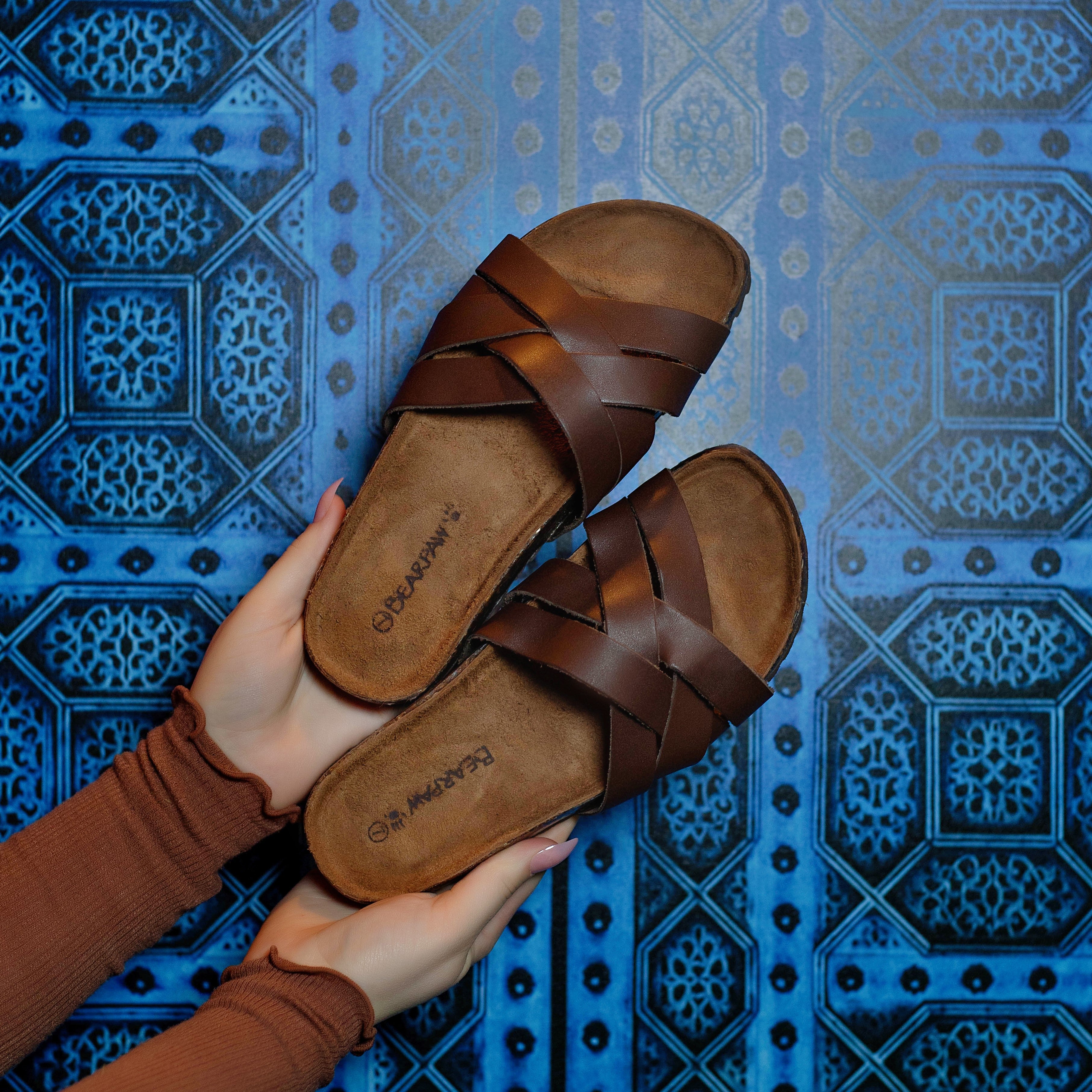Bearpaw MARTINA Women's Sandals - 2987W - Walnut - lifestyle view