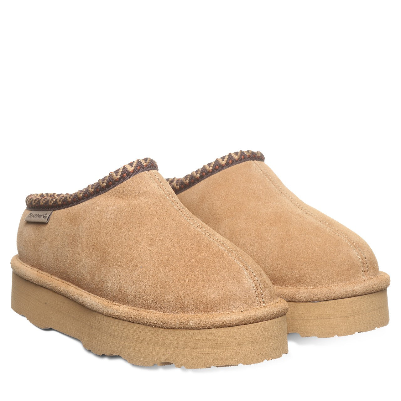 Bearpaw MARTIS YOUTH Youth's Slippers - 3038Y - Iced Coffee Solid - pair view