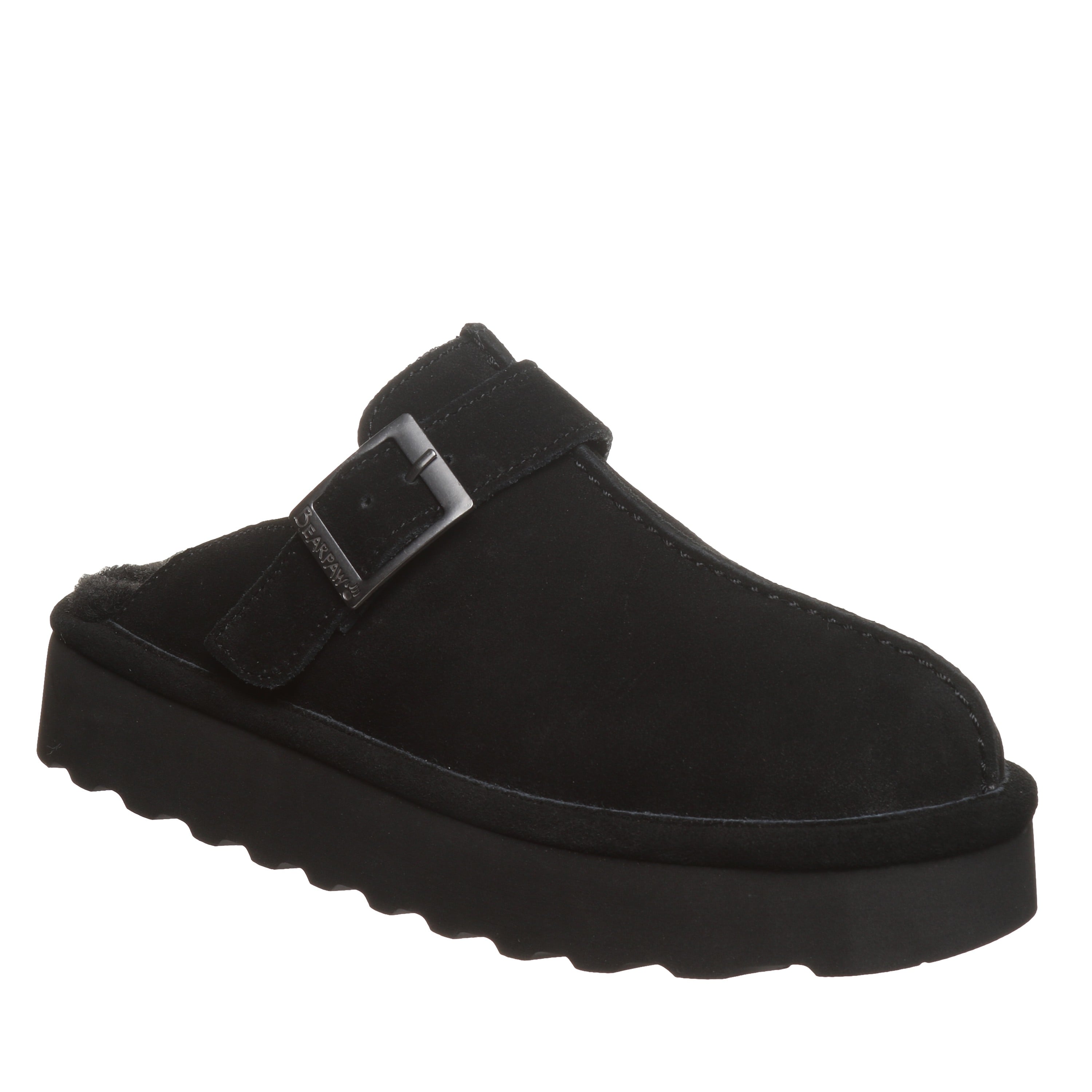 Bearpaw MOXIE PLATFORM LO Women's Slippers - 3344W - Black - angle main