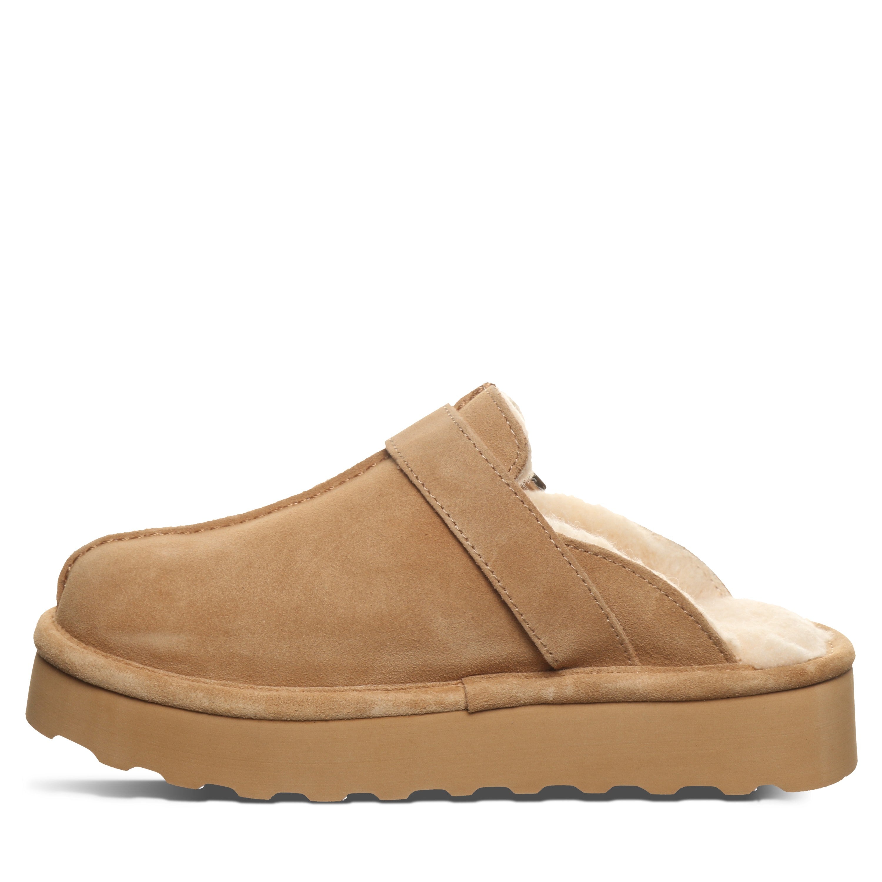 Bearpaw MOXIE PLATFORM LO Women's Slippers - 3344W - Iced Coffee Solid - side view