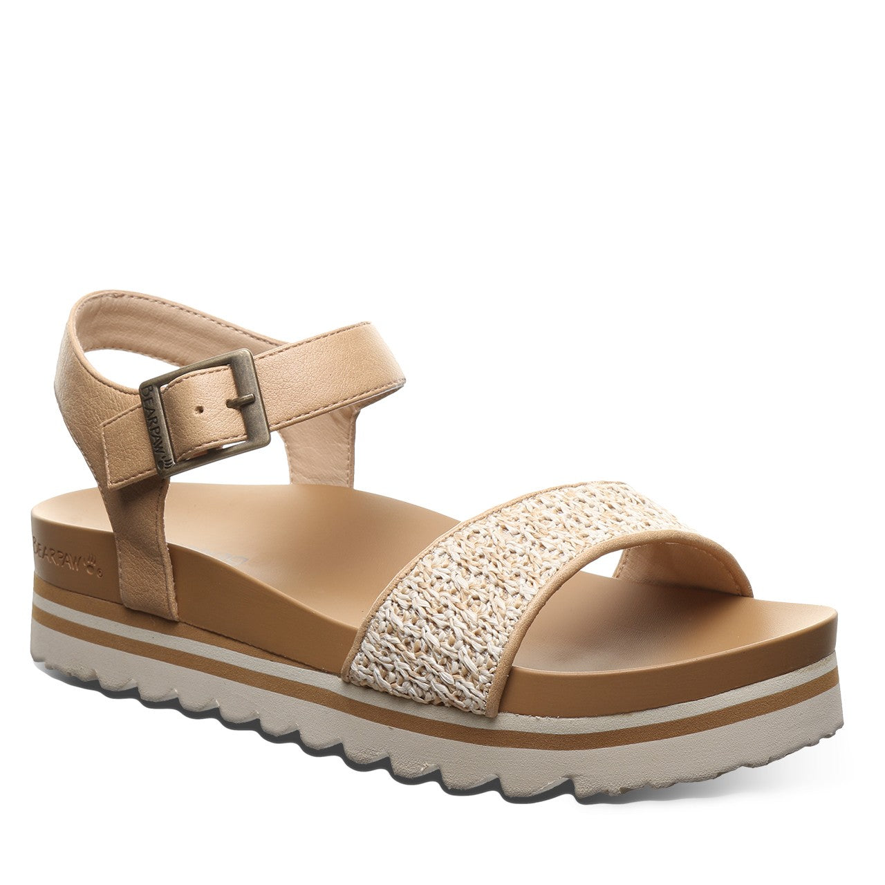 Bearpaw Orion Women's Sandals - 3260w - Cozy Comfort Ankle Strap Sandals in Natural