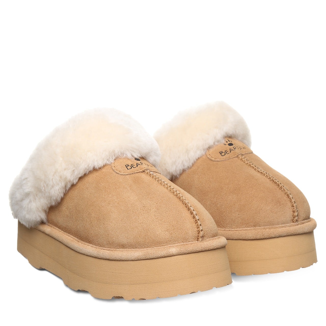 Bearpaw RETRO LOKI Women's Slippers - 2487W - Iced Coffee Solid - pair view