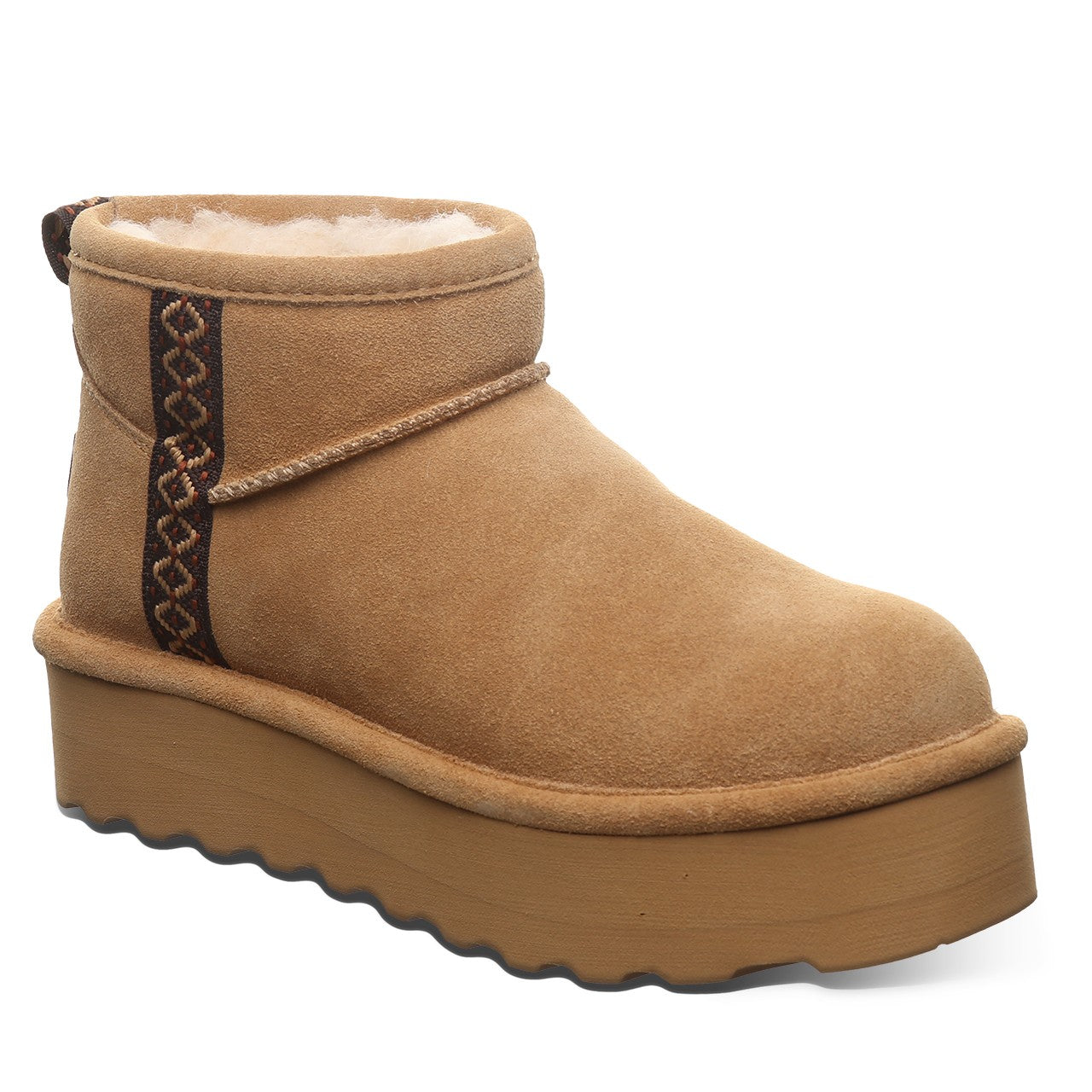 Bearpaw Retro October Women's Boots - 3285w - Cozy Retro Platform Booties in Iced Coffee Solid
